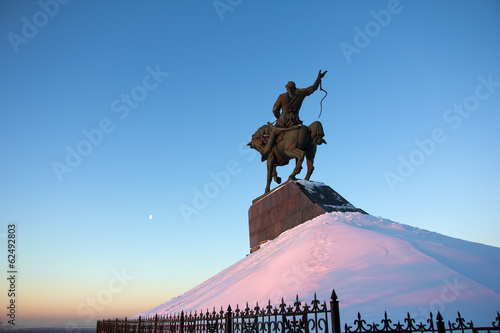 Monument of Salawat Yulaev in Ufa, Russia photo