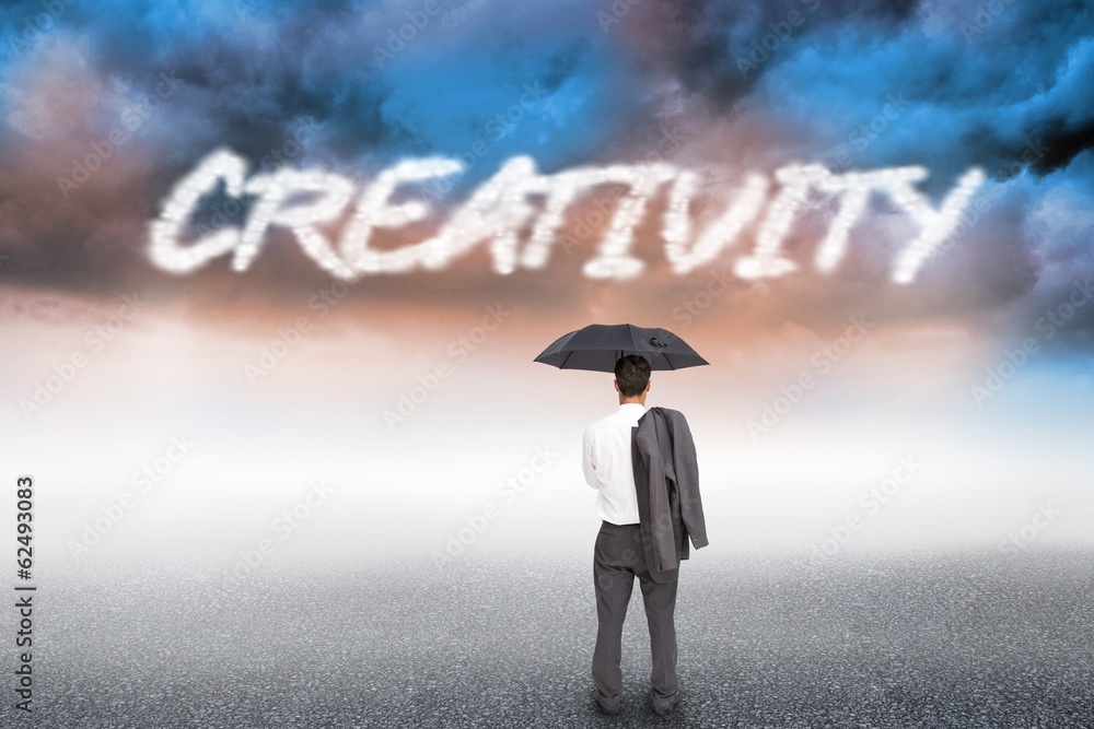 Creativity against cloudy landscape background Creativity against cloudy landscape background