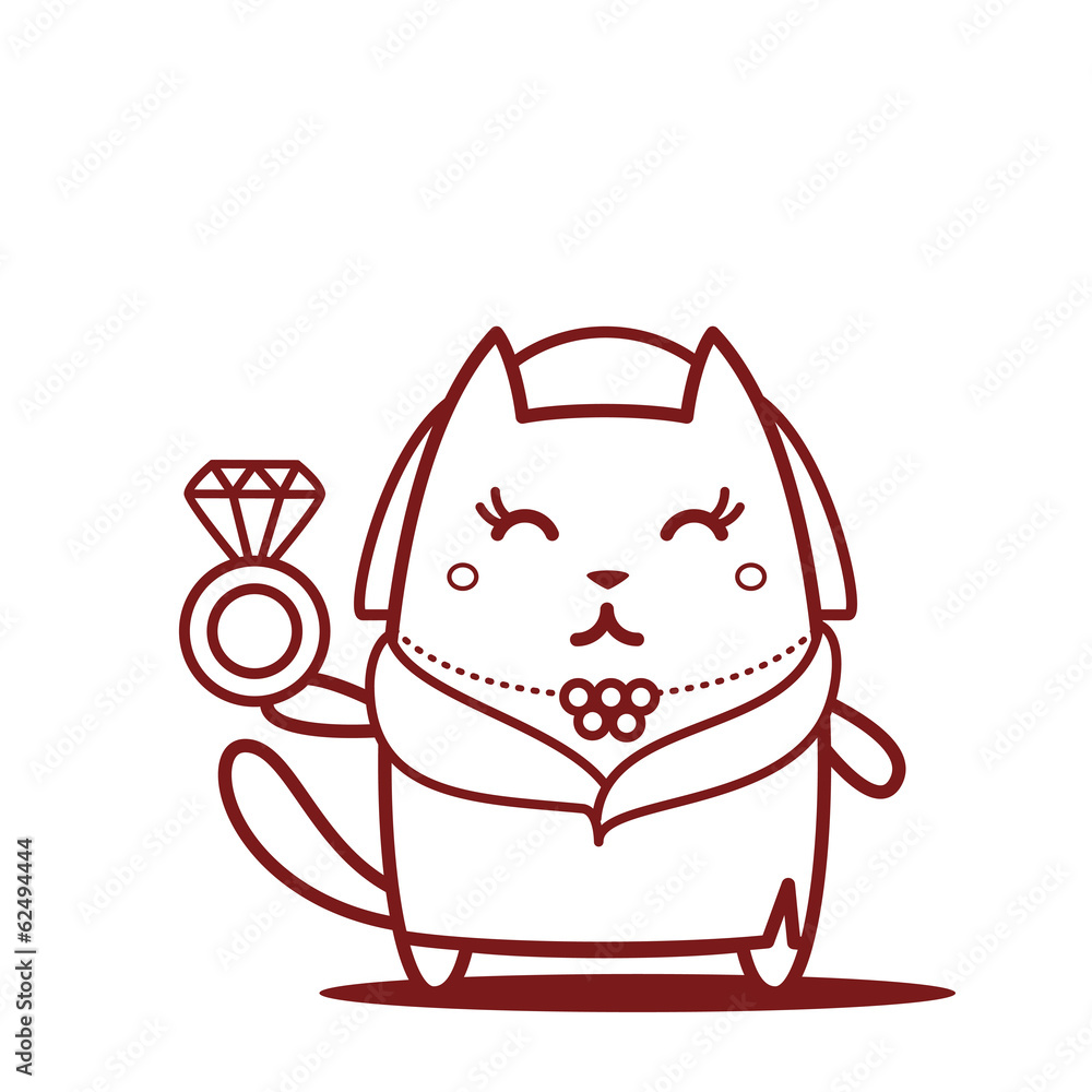 Character rich lady in a fur coat and a necklace Character rich lady in a fur coat and a necklace