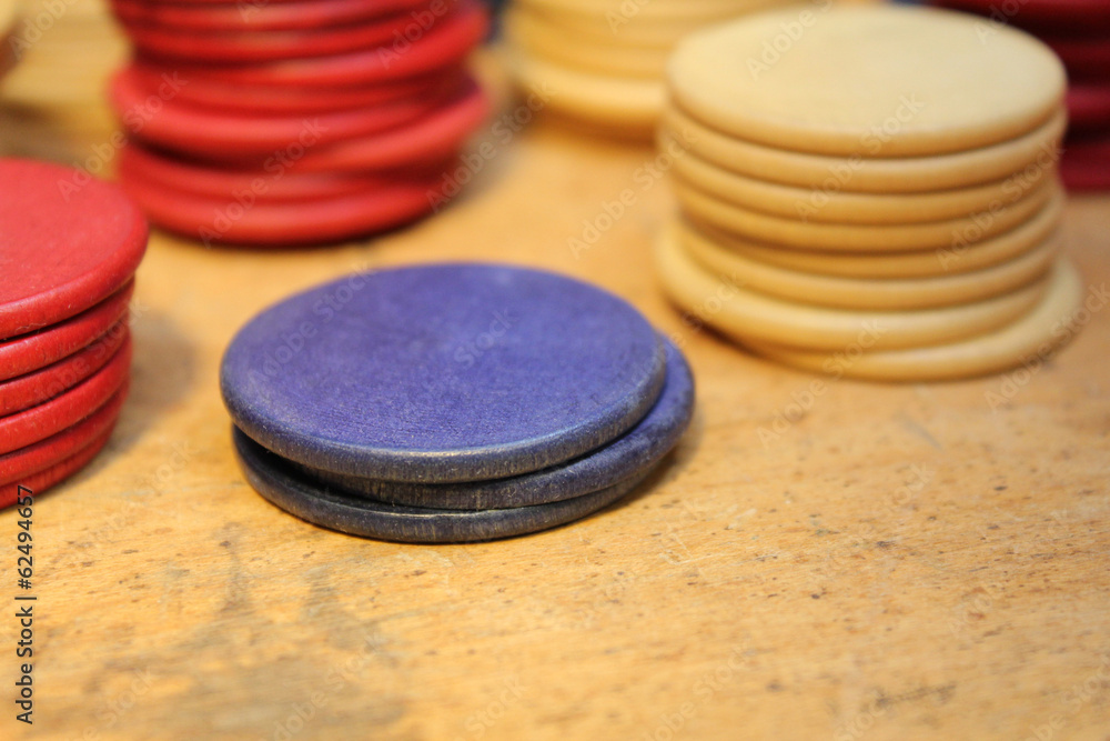 Stacks of poker chips Stacks of poker chips