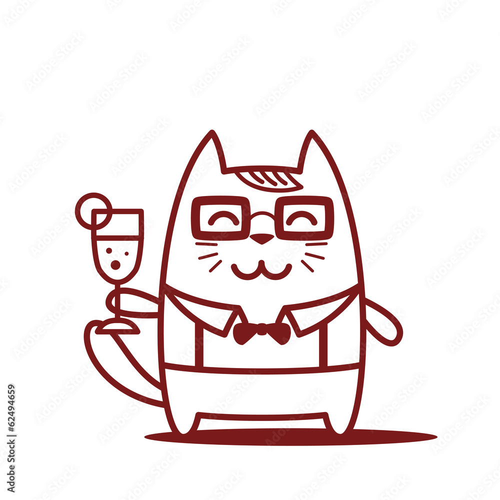 Character teacher in a business suit with suspenders Character teacher in a business suit with suspenders
