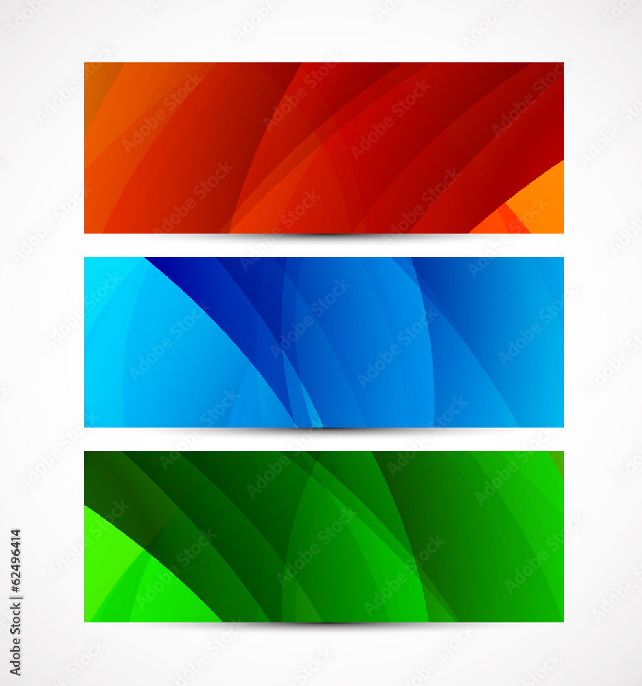 Naklejka premium Set of banners