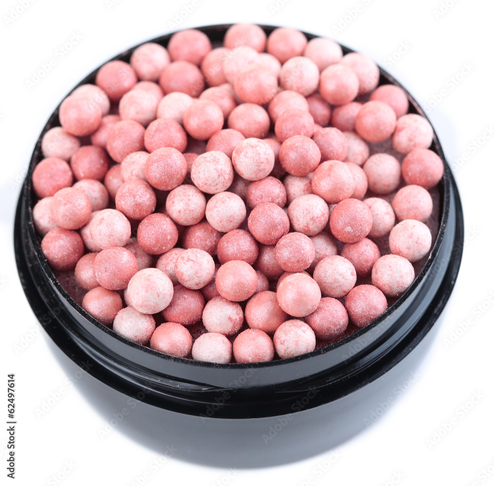 Powder balls isolated on white Powder balls isolated on white