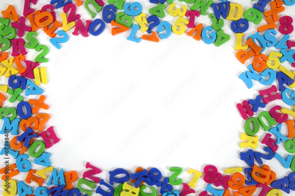 © jonnysek - color plastic letters frame