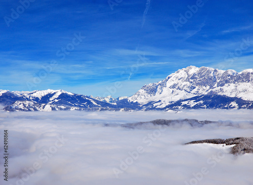High mountains above the clouds