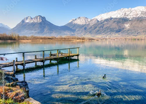 Obraz Koniec jeziora Annecy