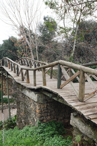 Old wooden bridge. Antalya. © sriba3