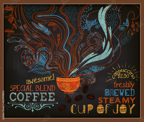 Chalkboard Poster for Coffee Shop