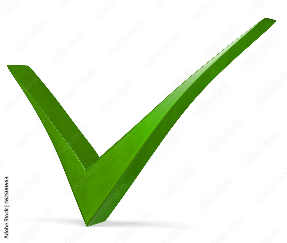 Green smoky 3d check mark Green smoky 3d check mark