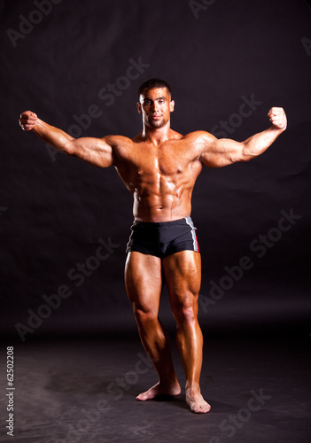 young bodybuilder posing