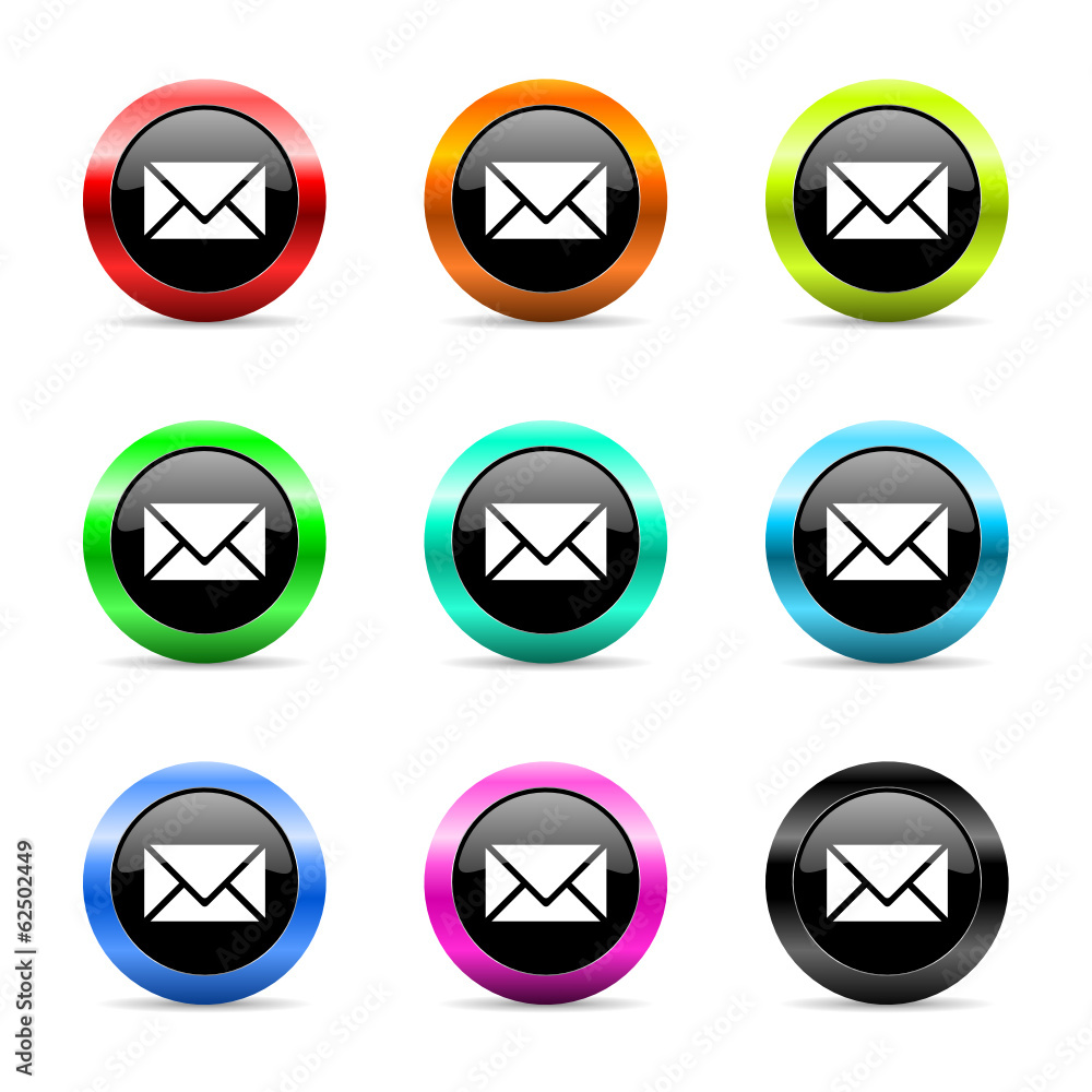 mail icon vector set mail icon vector set