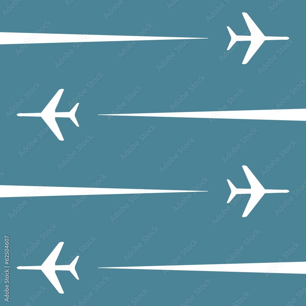 Fototapeta premium TRAMA AEREO SU CIELO AZZURRO