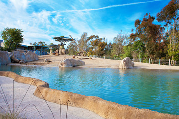 Elephant aviary in San Diego Zoo