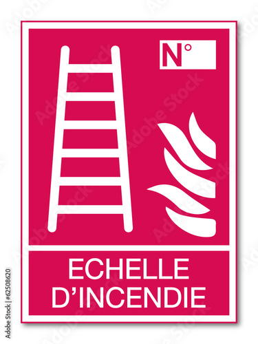 Panneau échelle incendie.