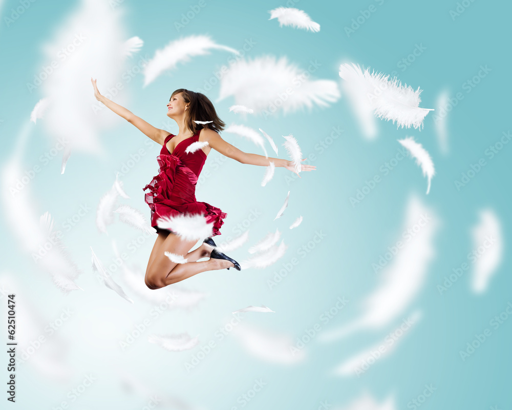 Jumping woman Jumping woman