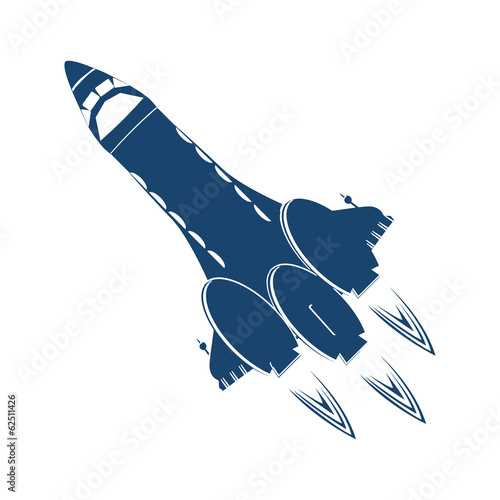 Stylized space shuttle
