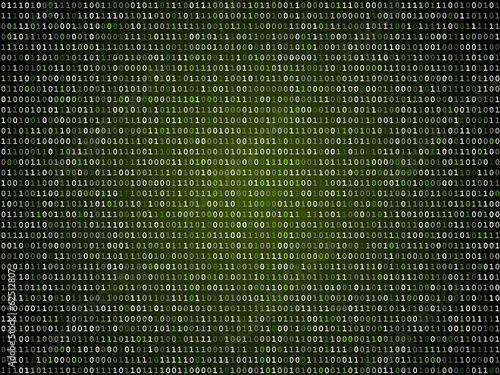 Binary computer code repeating vector background illustration