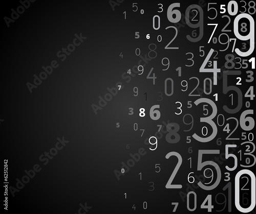 Vector background from numbers