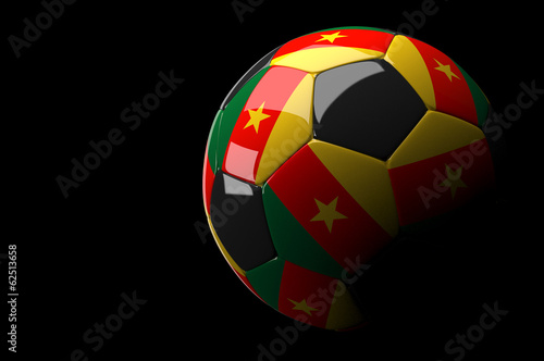 Cameroon soccer ball on dark background