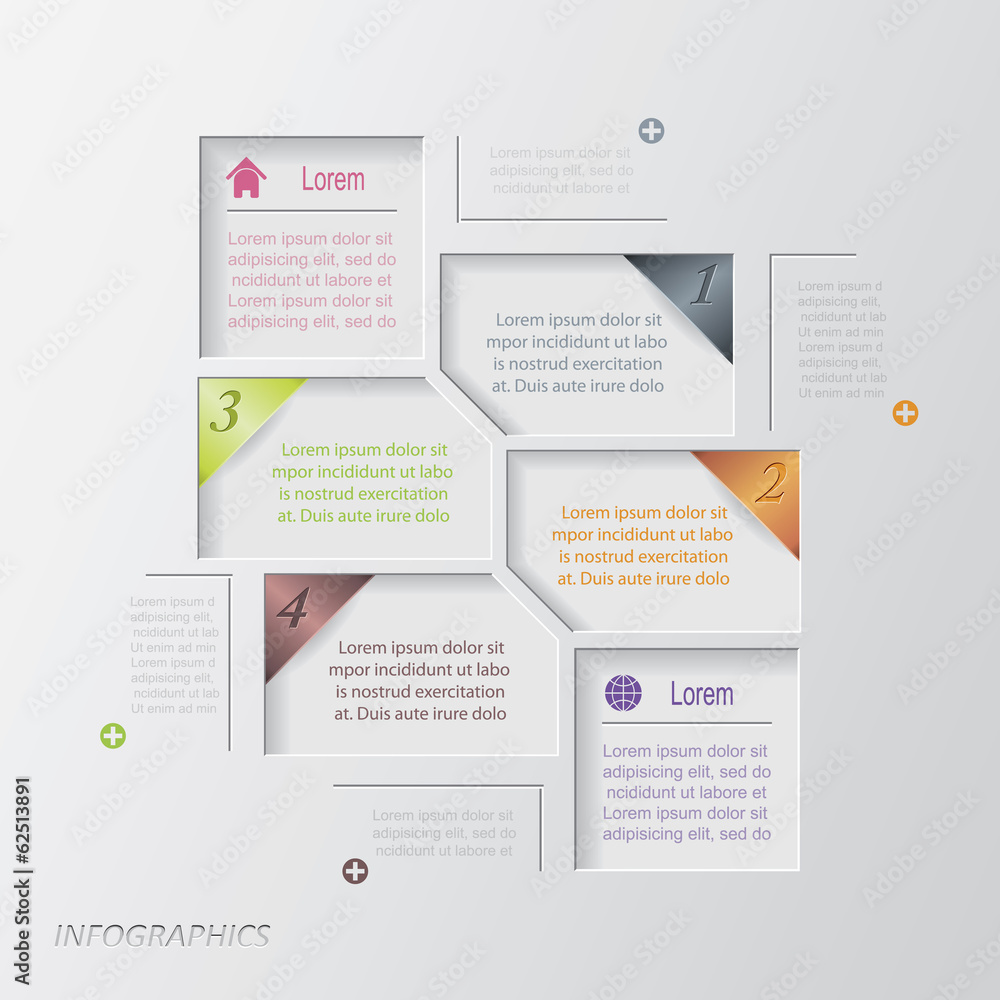 Vector modern infographic design template