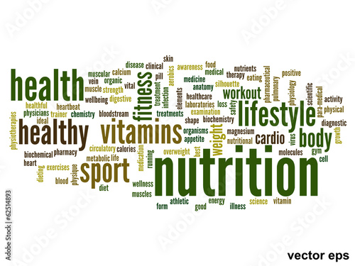 Vector conceptual nutrition health word cloud #62514893
