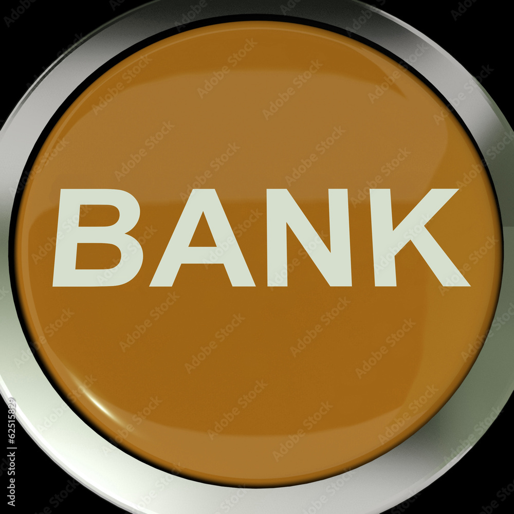 Bank Button Shows Online Or Internet Banking Bank Button Shows Online Or Internet Banking