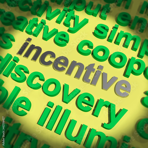 Incentive Word Shows Motivation Enticement Or Reward