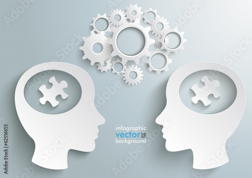Two Heads With Hole Gears With Pieces