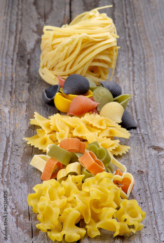 Arrangement of Dry Pasta photo