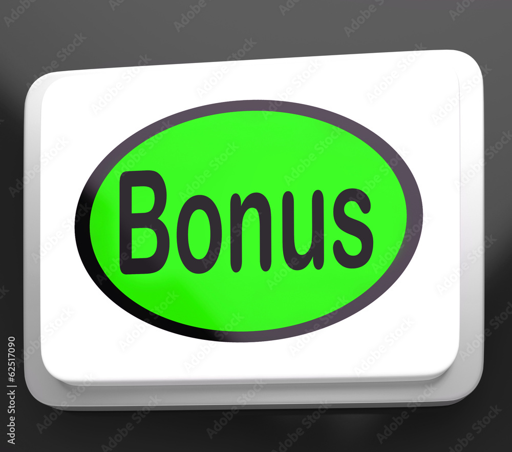 Bonus Button Shows Extra Gift Or Gratuity Online Bonus Button Shows Extra Gift Or Gratuity Online