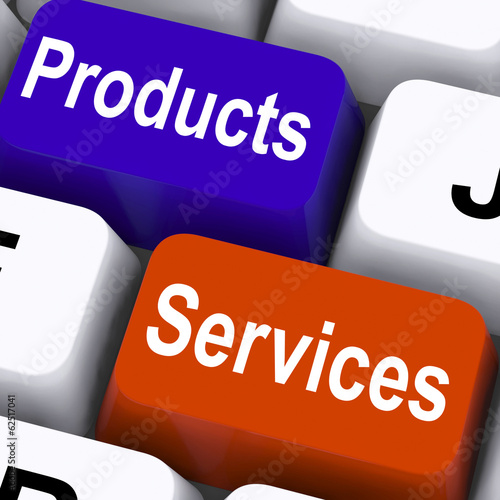 Products Services Keys Show Company Goods And Assistance