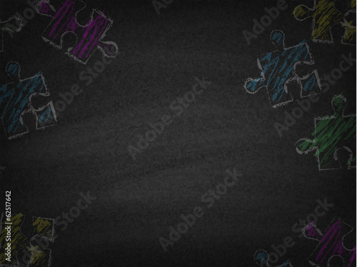Blank black chalkboard