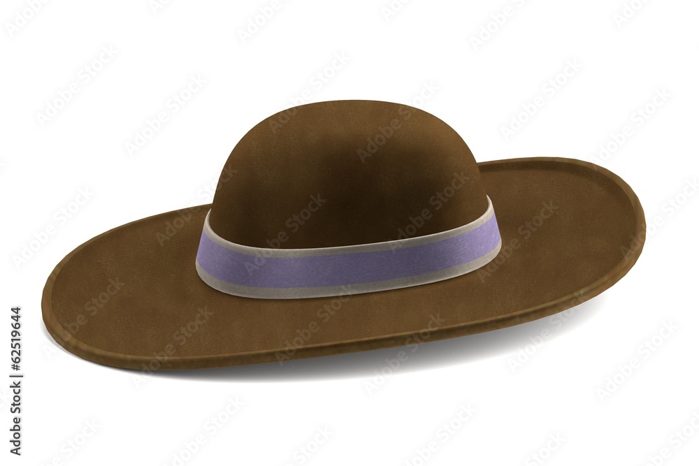 realistic 3d render of hat