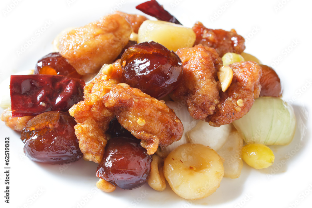 Stir fired chicken with cashew nuts. Stir fired chicken with cashew nuts.