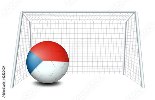 A soccer ball with the CzechRepublic flag