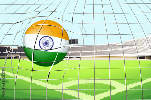 A ball with the flag of India