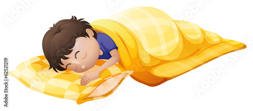 A young man sleeping soundly