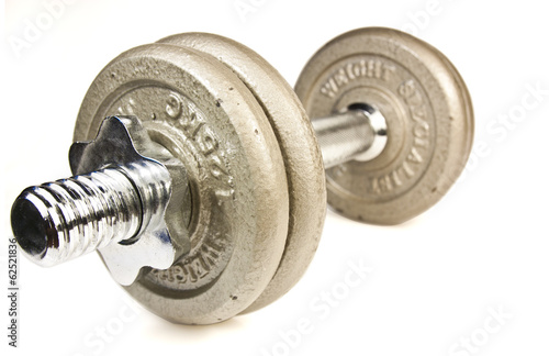 Exercise equipment dumbbell weight exercises.