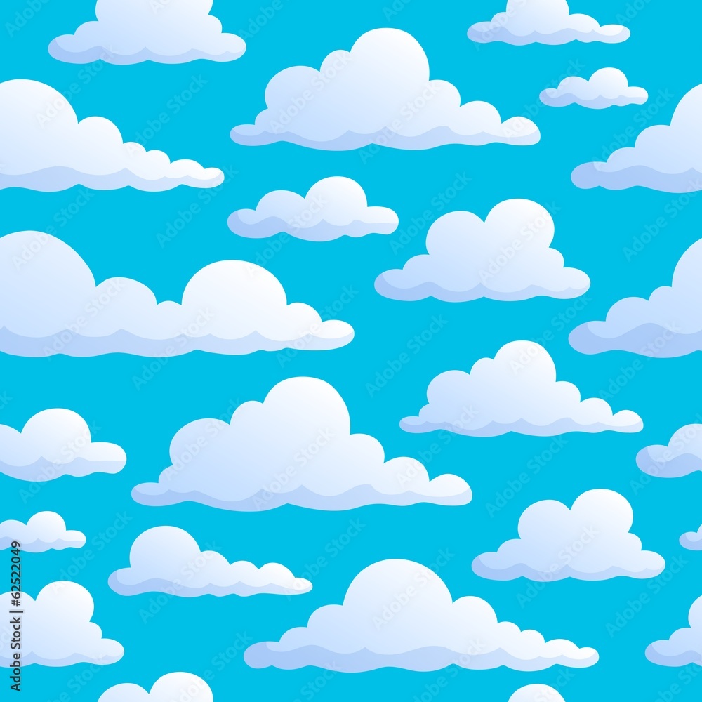 Fototapeta Bezszwowe tło chmur na niebie