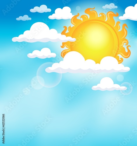 Sun on sky theme image 1
