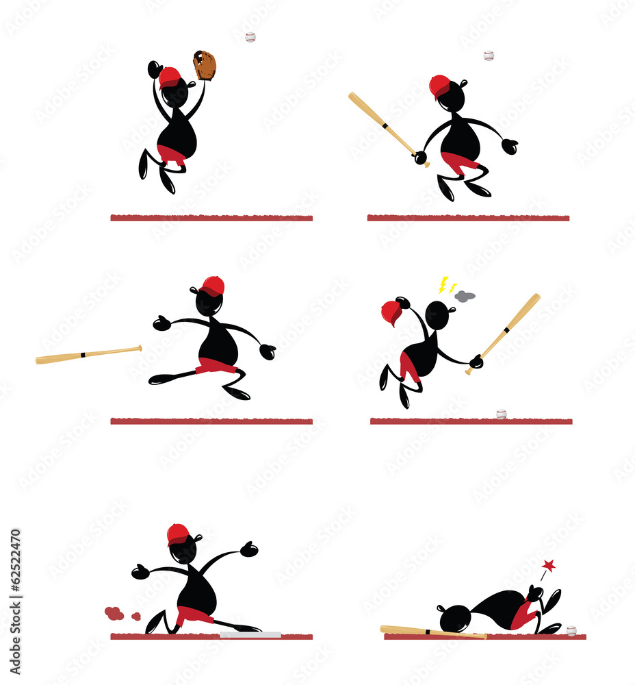 Fototapeta premium Funny Baseball Player