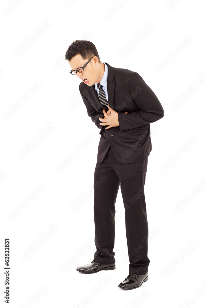 businessman with strong stomach pain businessman with strong stomach pain