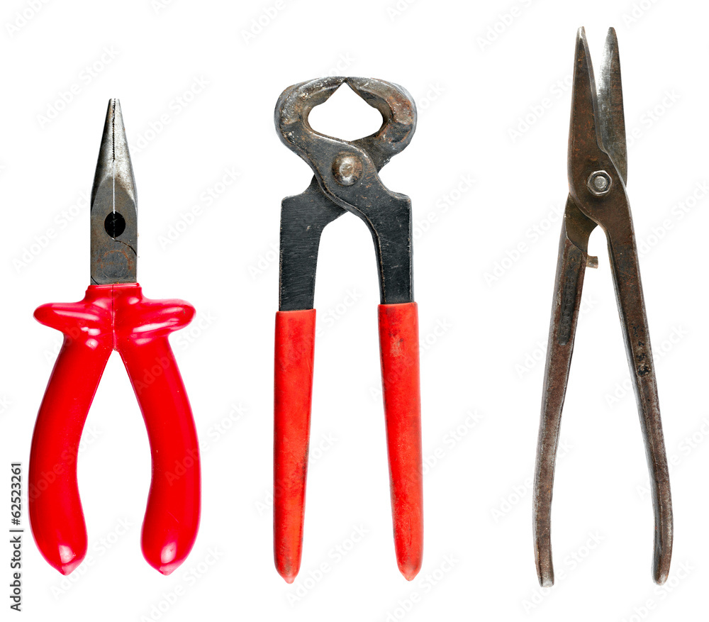 Set tools for house repair. Are isolated on a white background Set tools for house repair. Are isolated on a white background