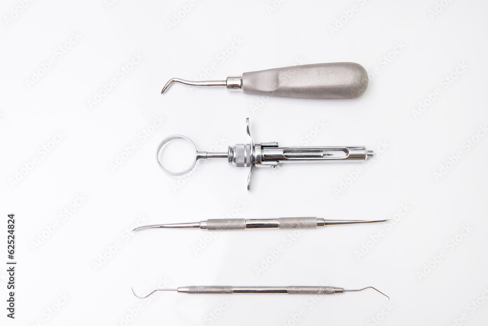 Dental tools in dental clinic