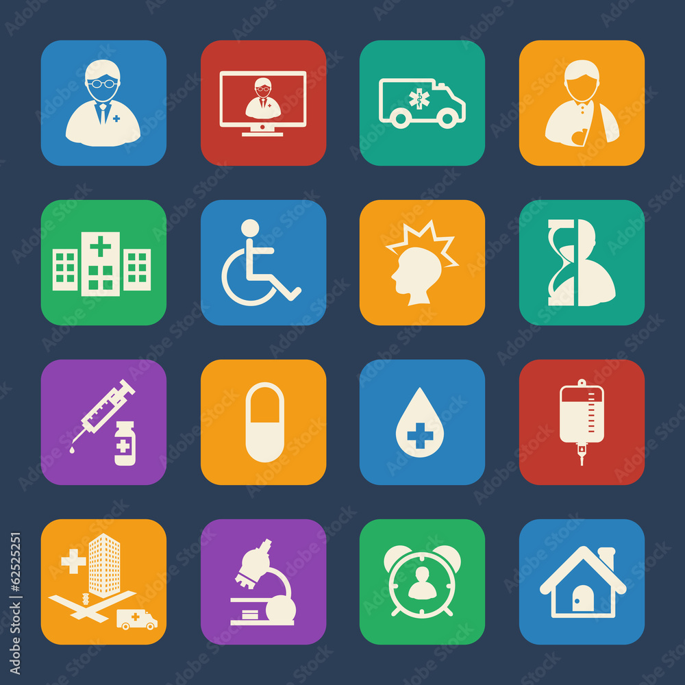 Medical Icons with texture background Medical Icons with texture background