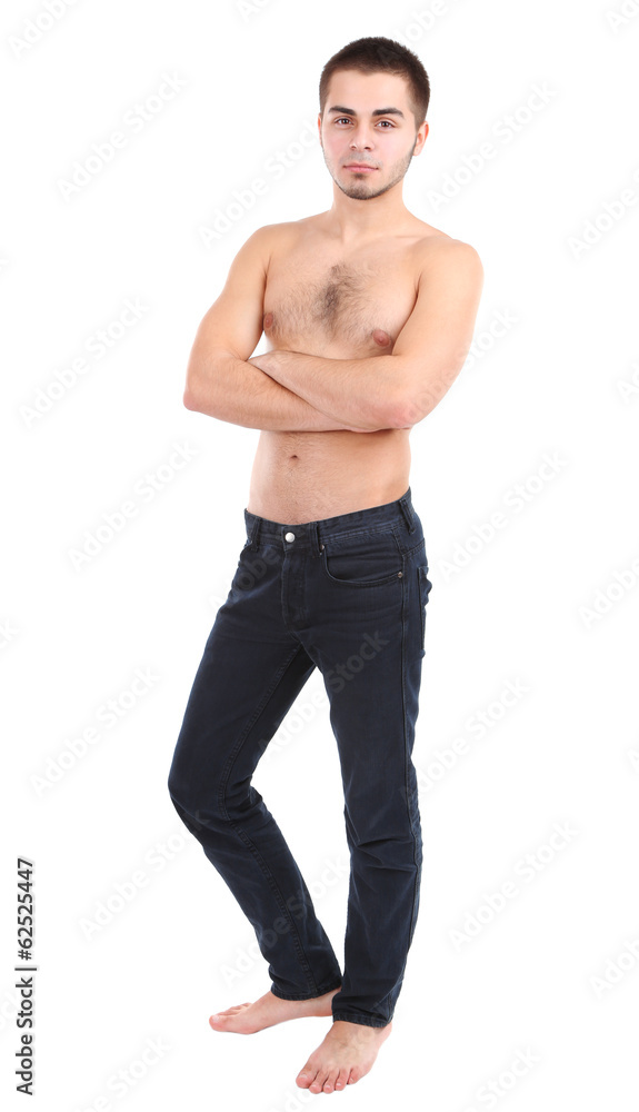 Handsome young man isolated on white Handsome young man isolated on white