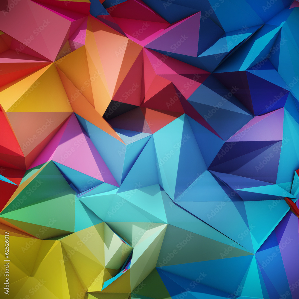 Fototapeta Kolorowe geometryczne tło 3D