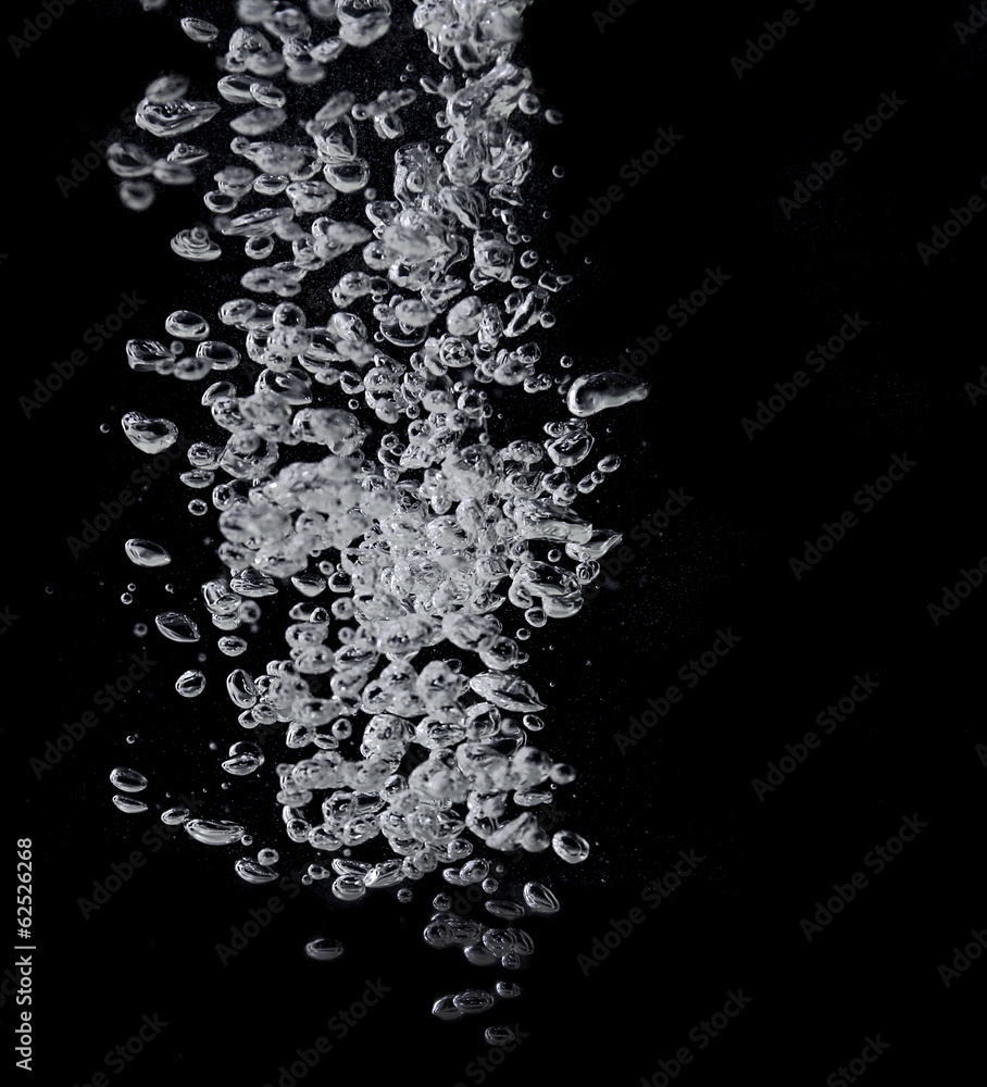 Obraz premium Bubbles in water, close up