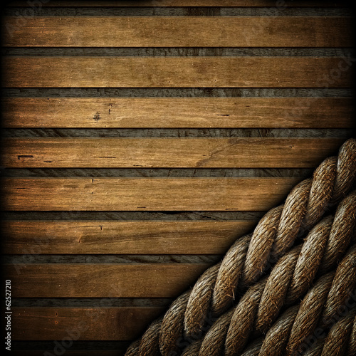 wooden background with ropes