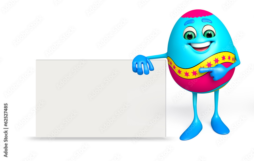 Happy Easter Egg with sign